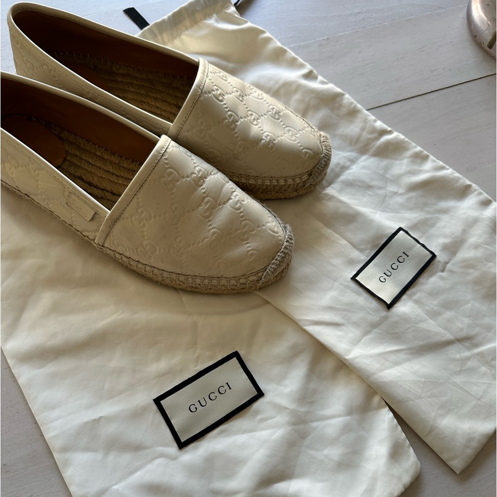 White Gucci Espadrilles